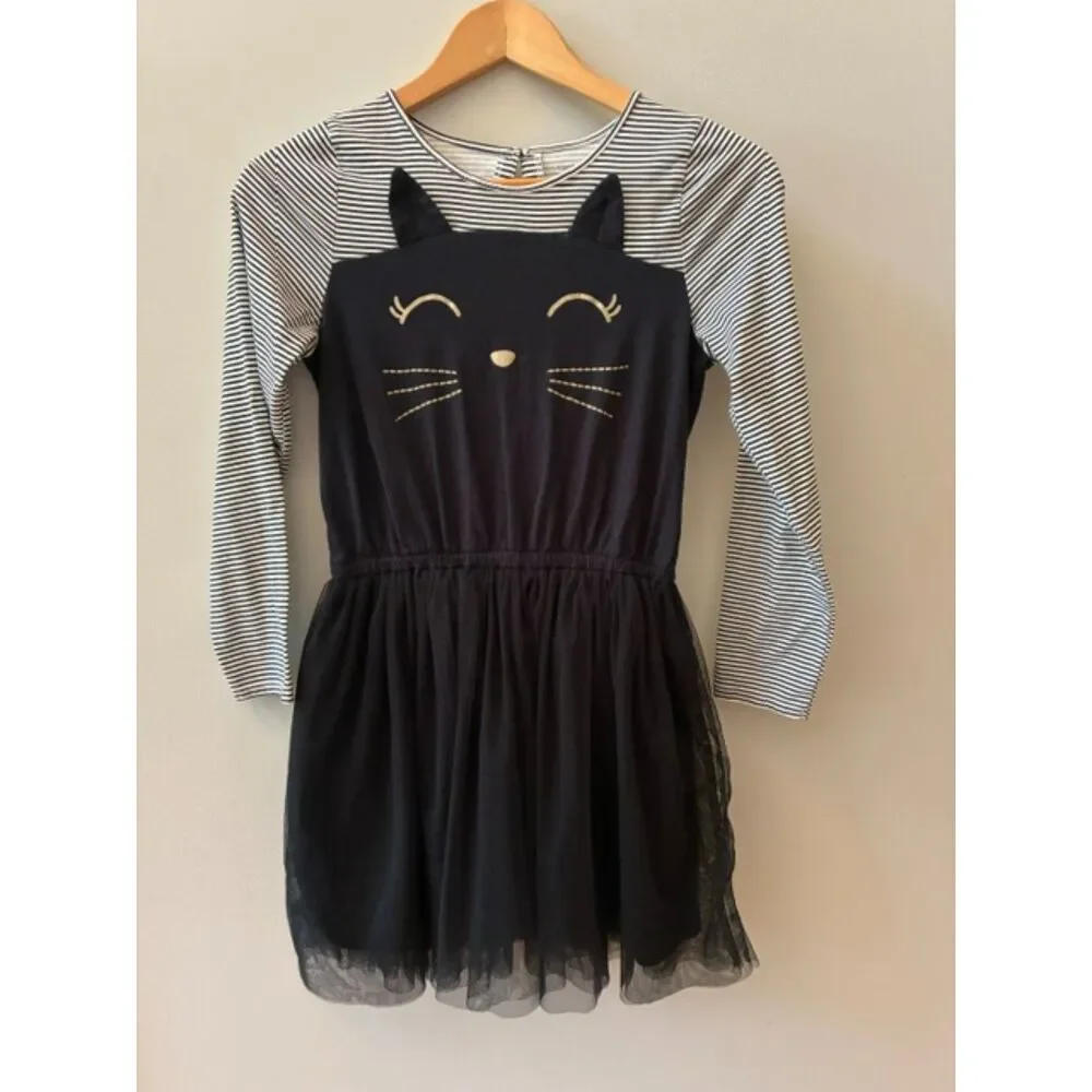 Carter's Black Cat Tulle Dress | Girls Size 14 | EUC | Halloween & Everyday